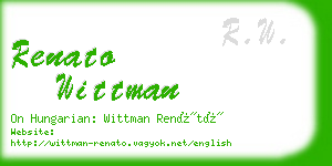 renato wittman business card